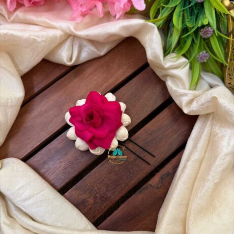 Real Look alike Jasmine Rani Pink Rose U Pin – J49