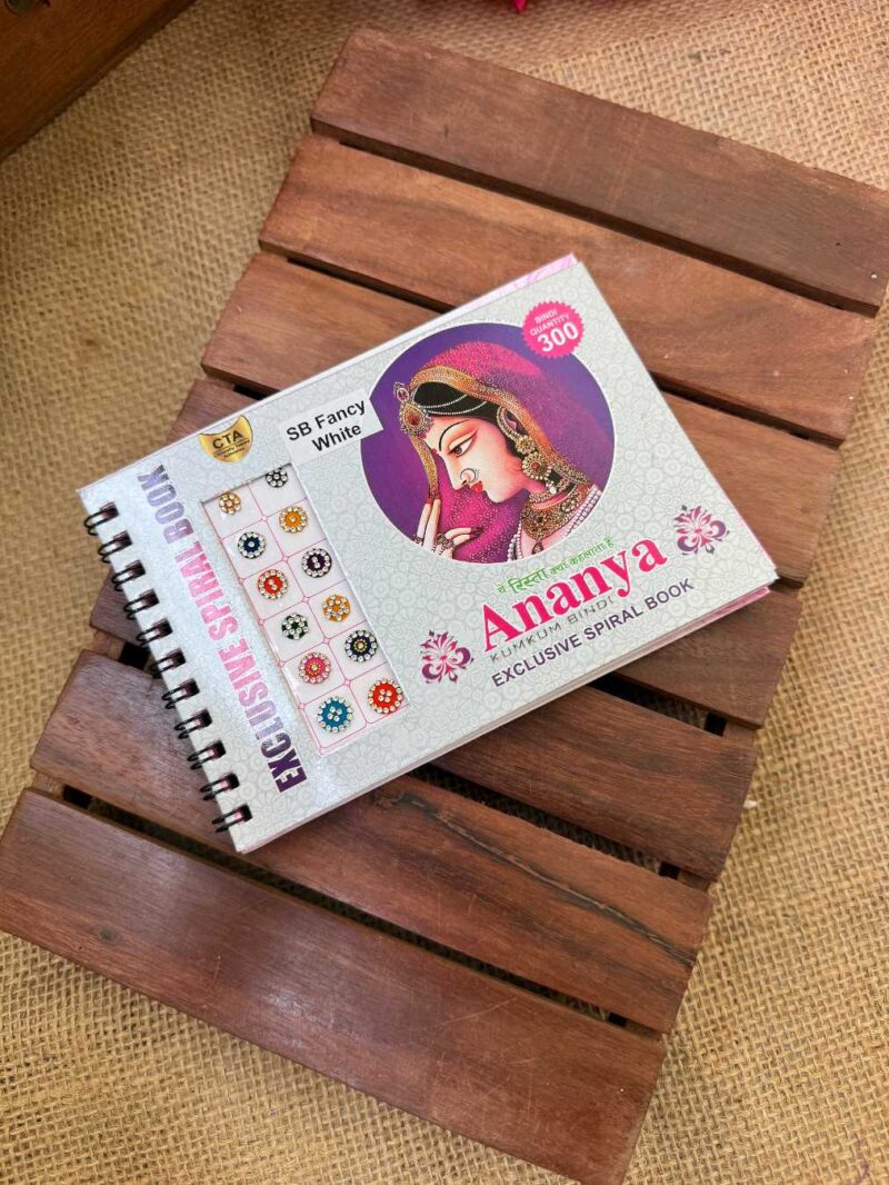 Ananya SB Fancy White Bridal Bindi Book (300 Quantity)- BB2