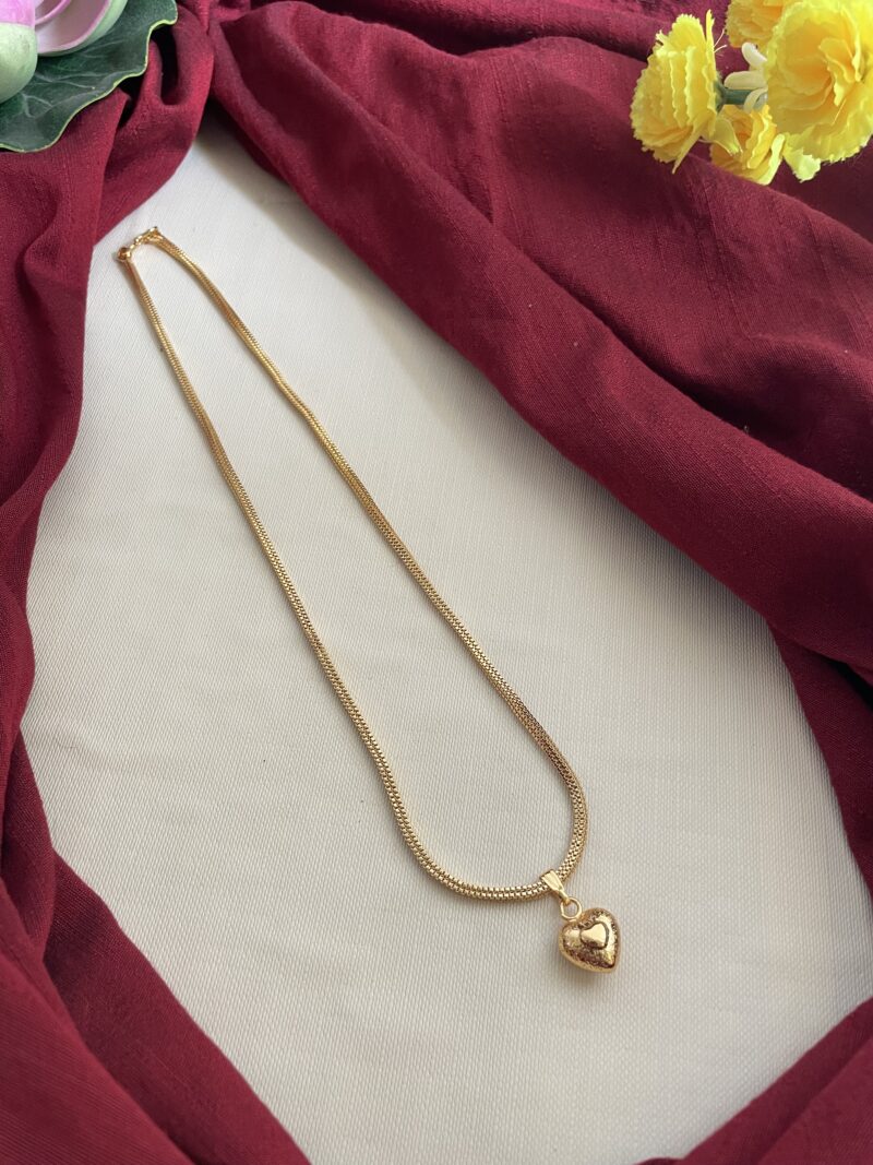 Simple Heart Pendent Neck Chain- IM52 - Image 2
