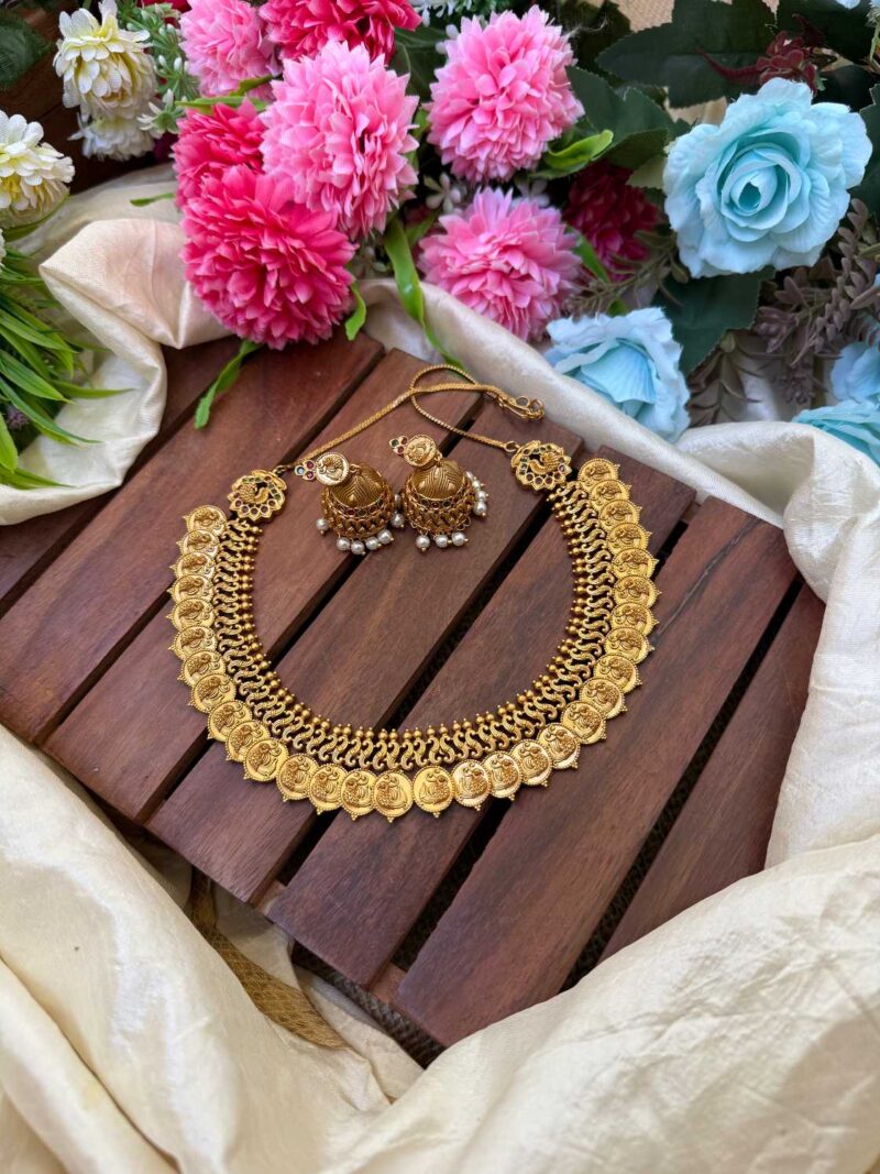 Antique Lakshmi Coin Neck Set- IM88
