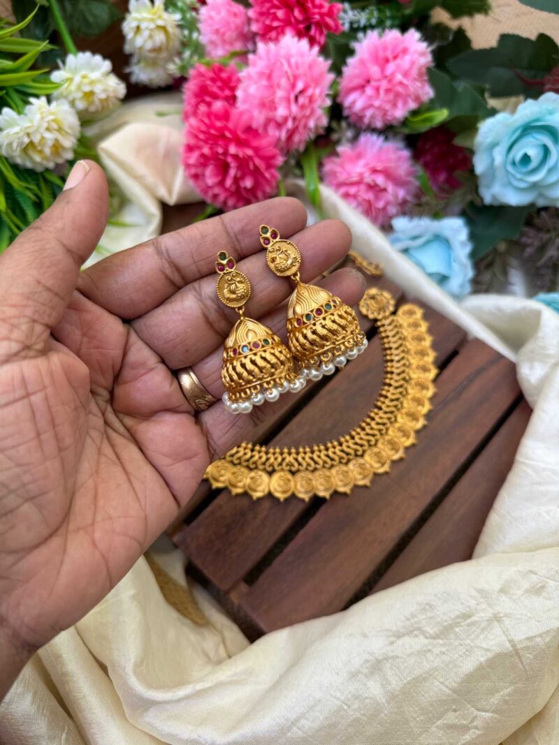 Antique Lakshmi Coin Neck Set- IM88 - Image 2