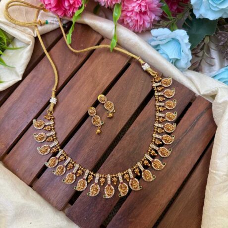 Premium Mango Type AD Stone Neck Set- IM91