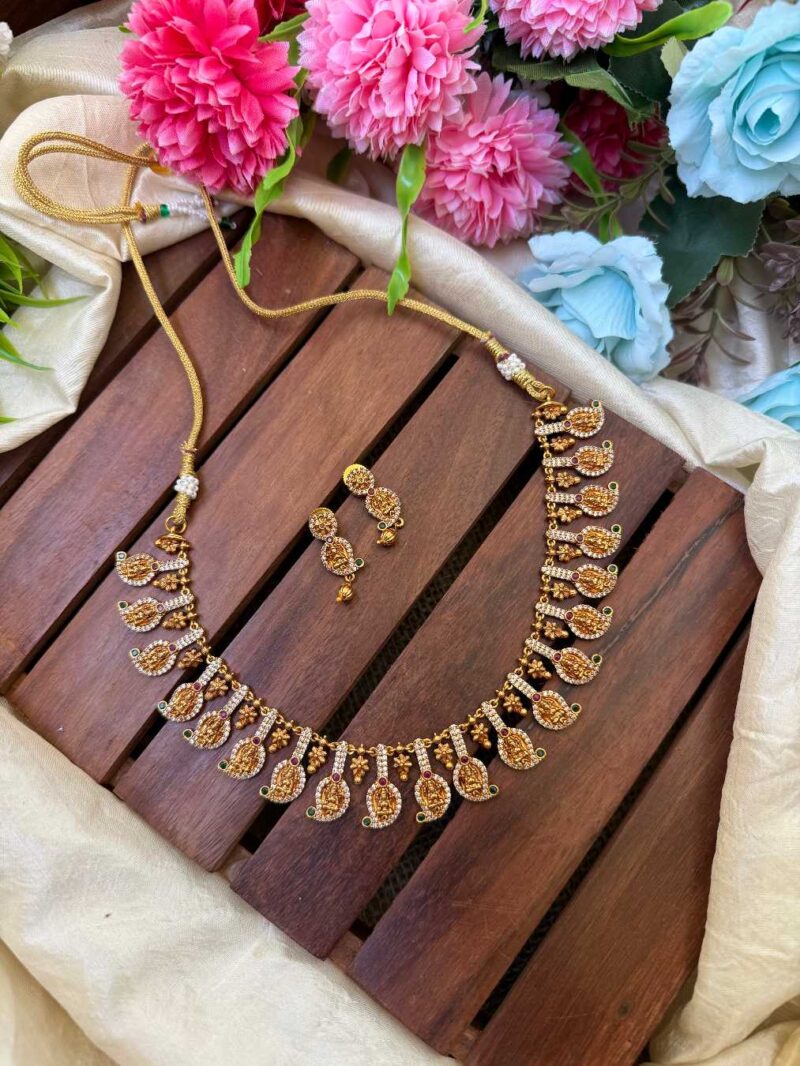 Premium Mango Type AD Stone Neck Set- IM91