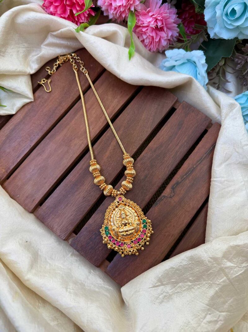 Gold Look Alike Lakshmi Neck Set- IM107