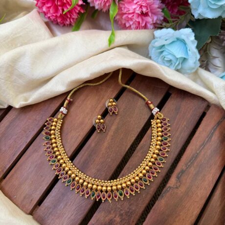 Stylish Multi AD Stone Choker- IM111