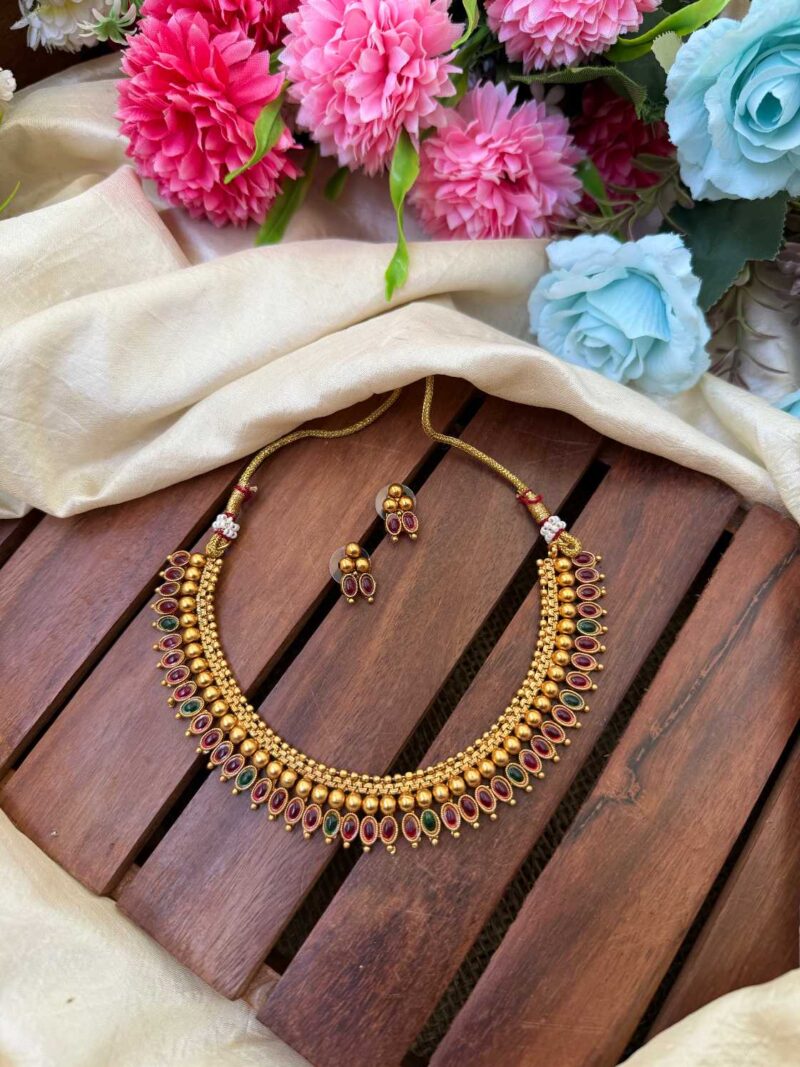 Stylish Multi AD Stone Choker- IM111
