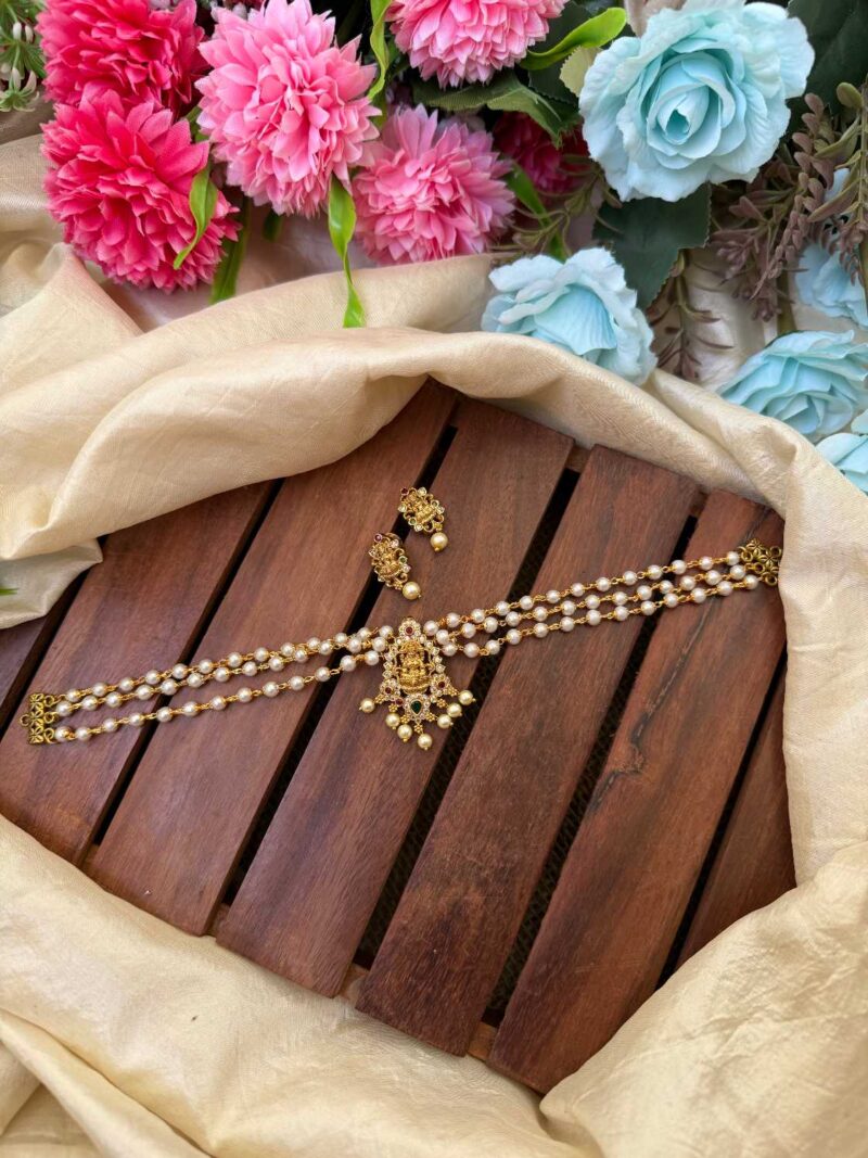 Unique Lakshmi Three Layer Pearl Choker- IM109