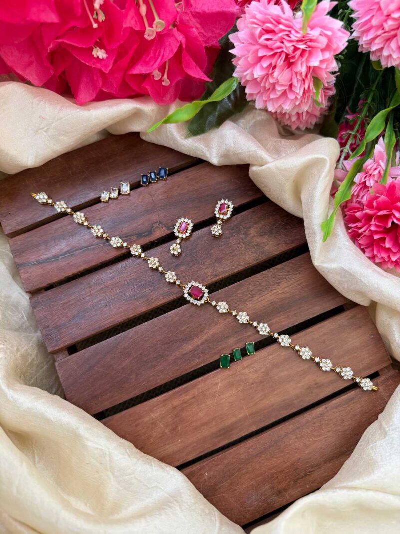 Premium AD Stone Neck set 4 in 1 - IM21