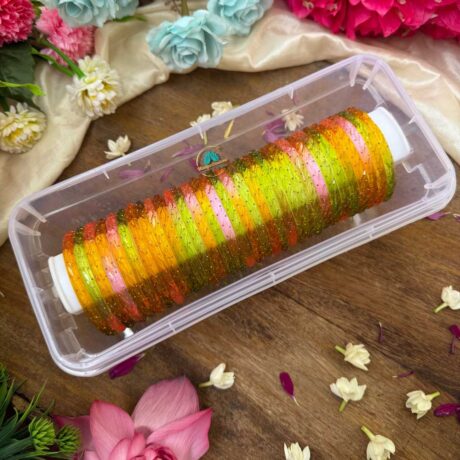 Rain Drop Light Multi Kada Glass Bangles Combo Design10-RG67