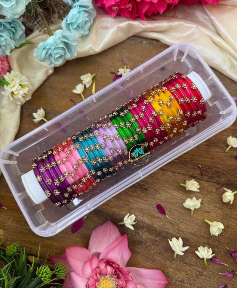 Kada Glass Bangles Combo Design 7-RG64
