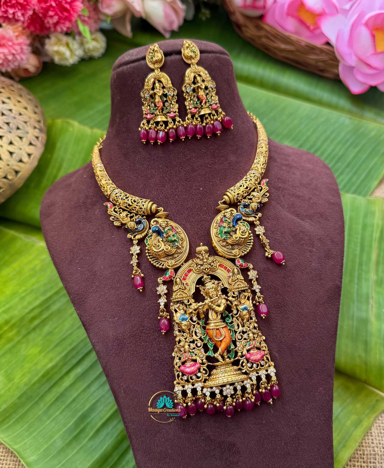 Taruni - Krishna Antique Gold Necklace - TS01