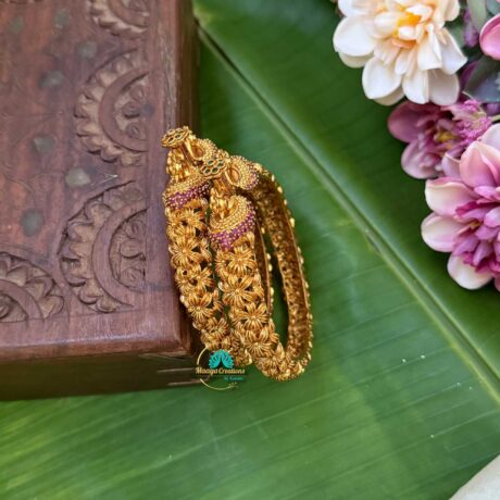 Gold Look like AD Stone Bangle Set - PGB21
