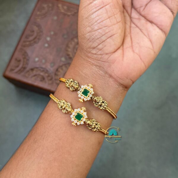 Gold Look like AD Stone Bangle Set - PGB23