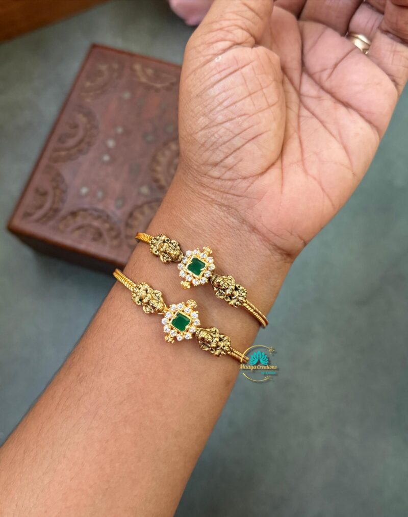 Gold Look like AD Stone Bangle Set - PGB23