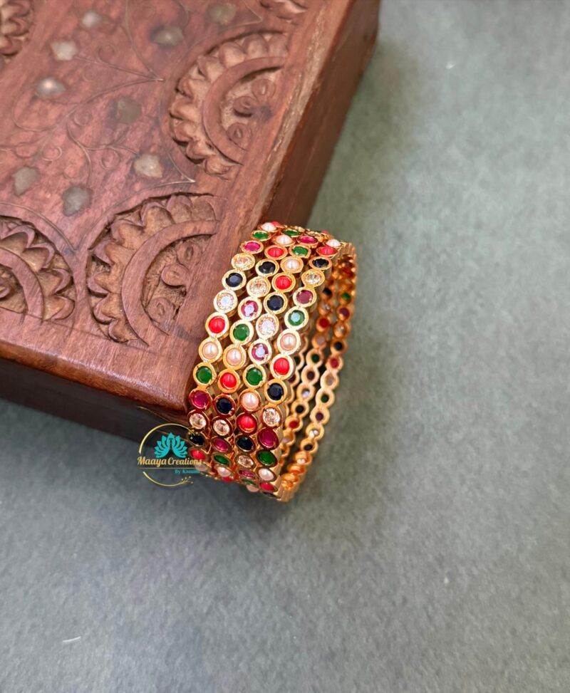 Impon Gold Look like Bangle Set - PGB25