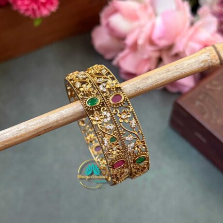 Antique designer Stone Bangle Set - PGB18