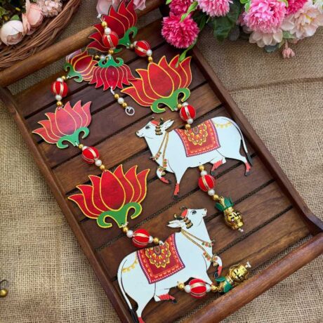 Traditional Kamdhenu & Lotus Hanging - TO8