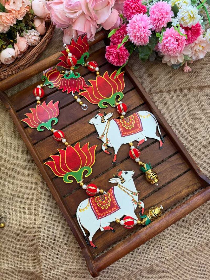 Traditional Kamdhenu & Lotus Hanging - TO8