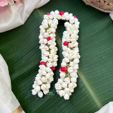 Centre Clip - Blommed mottu malli with Rose centre clip string Jasmine (Gajra)  – J229