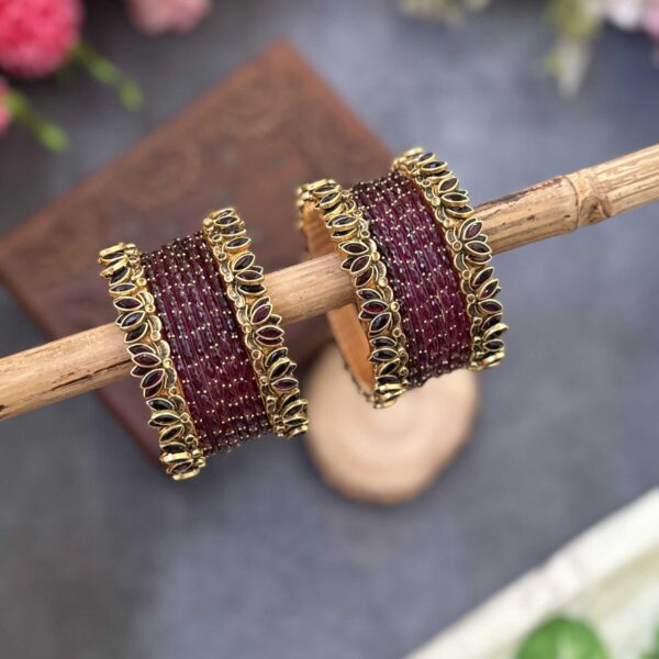 Lotus bangles with Wine Glass Bangles - BC474