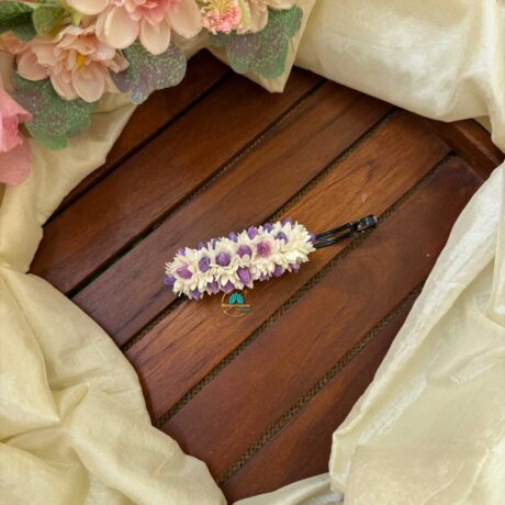 Real Look like White with Purple Mottu – Jasmine Centre Clip - J233