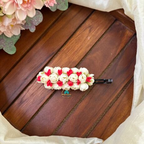 Real Look like Bloomed Jasmine with Red Touch – Jasmine Centre Clip - J250