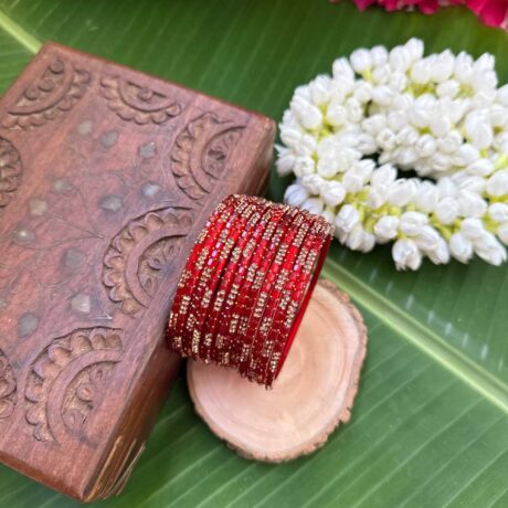 Nila Glass bangles – Red – GB242
