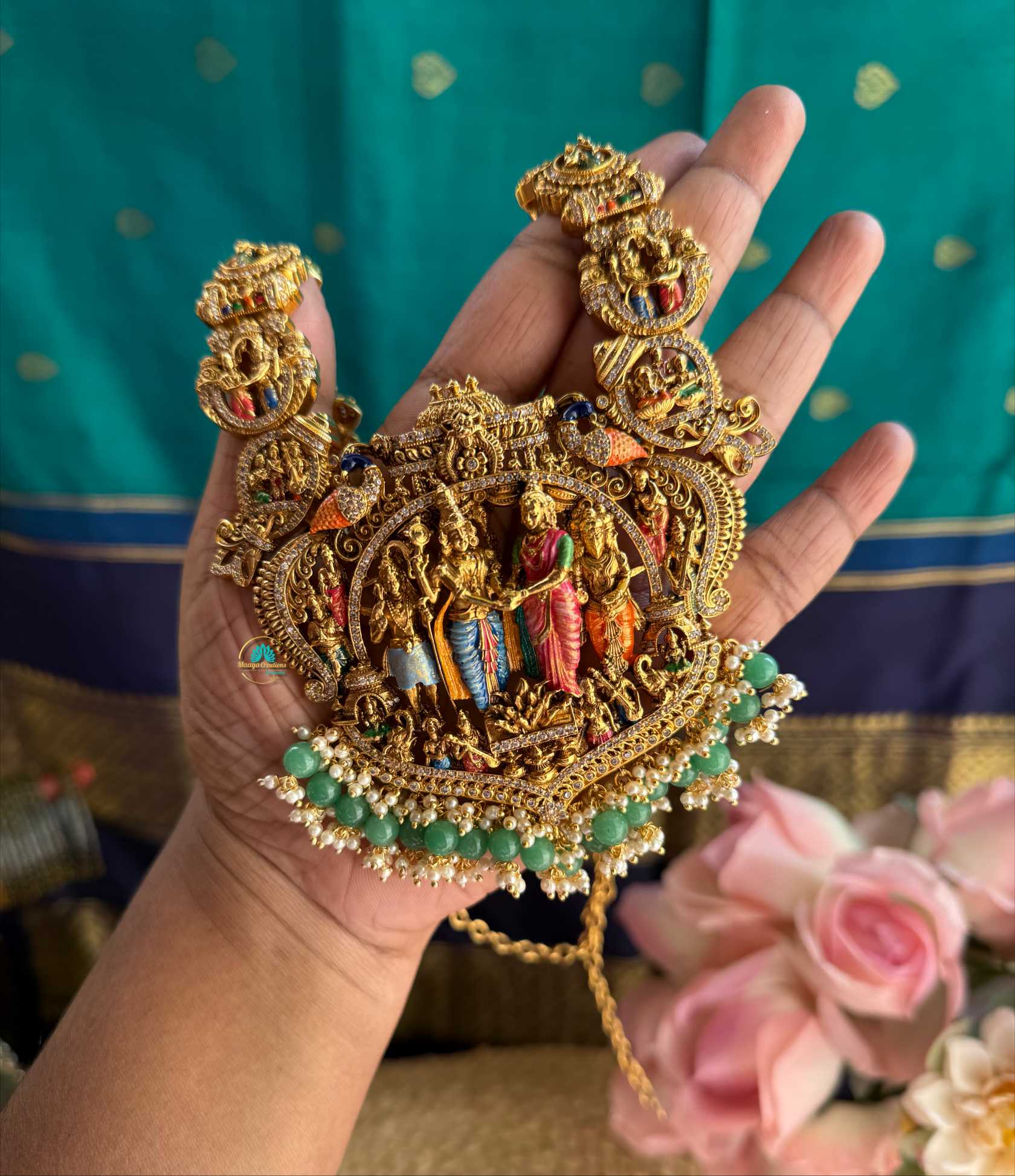 Srinivasa Kalyanam Handpainted Haram - TS02 - Image 2