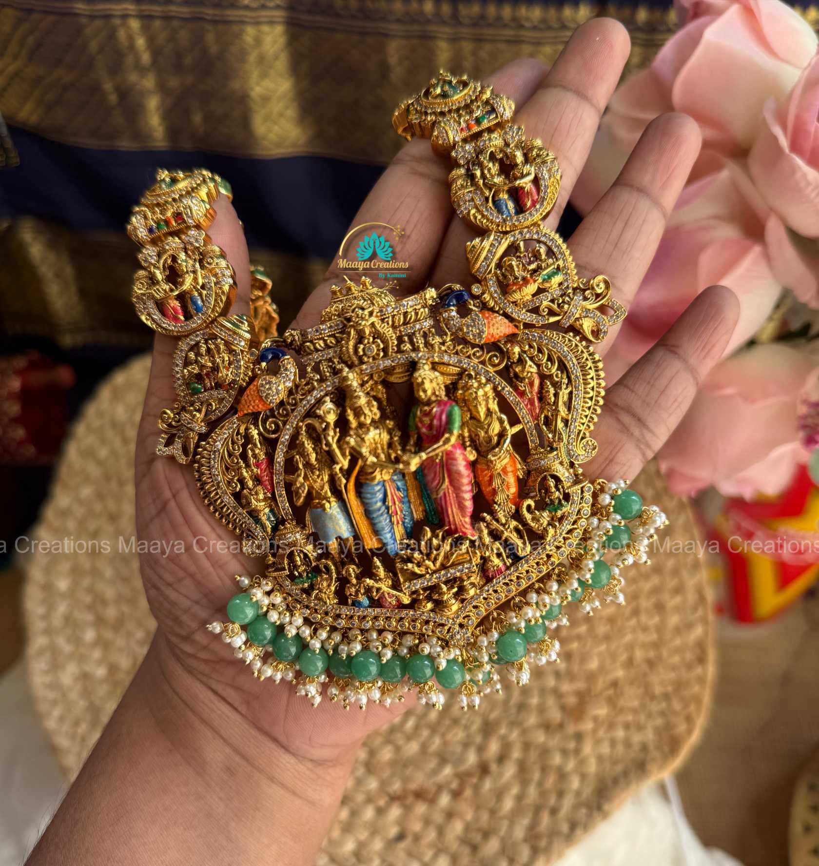 Srinivasa Kalyanam Handpainted Haram - TS02 - Image 3