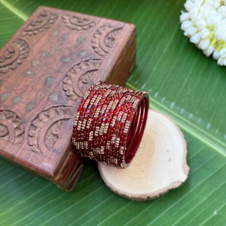 Nila Maroon shade  Glass bangles – GB243