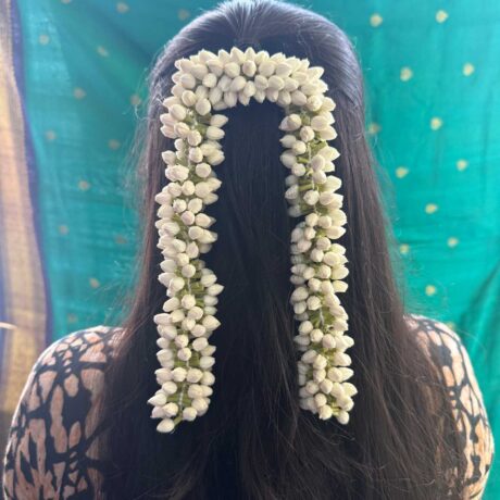 Centre Clip - Real Look like Jasmine Buds Mini Mottu Malli Centre clip string - Jasmine  - J293