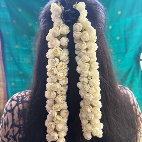 Catch Clip - Real Look like Jasmine Bloomed Gundu Malli Catch clip string - Jasmine  - J292