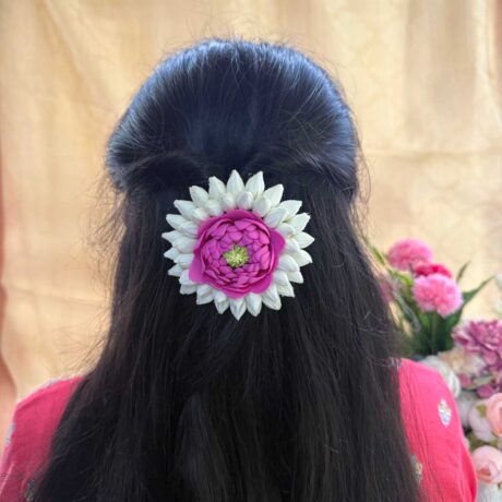 Lotus with Malli Mottu Alligator clip combo - J301