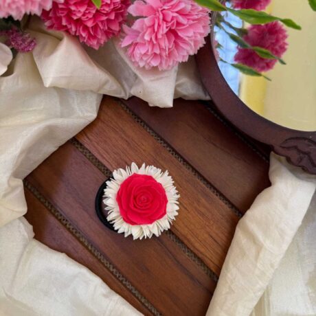 Rubber Band - Real Look Like Pichi with Red Rose Hair Band - Pichi Hair Band - J325