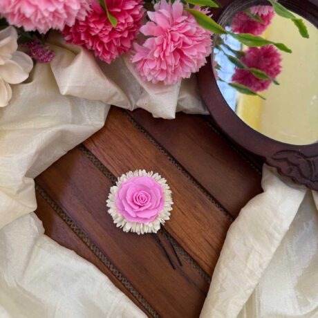 U pin - Real Look Like Mullai with Pink Rose U pin - Mullai U pin - J337