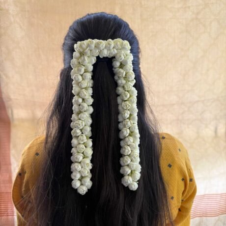 Centre Clip - Real Look like Jasmine Bloomed Gundu Malli Centre clip string - Jasmine - J294