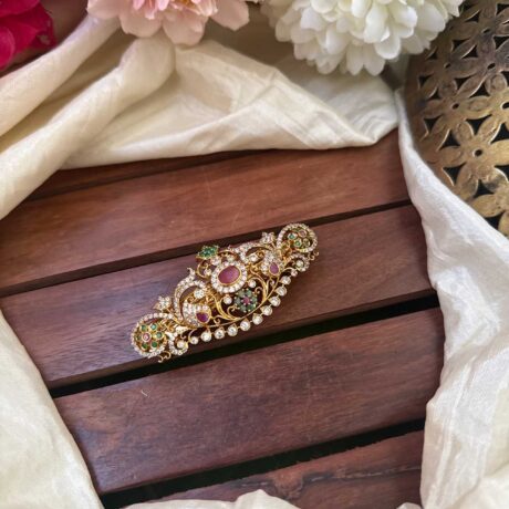 Elegant AD Stone with Ruby Stone Centre Clip - AD02