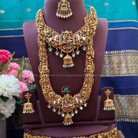 Grand Temple Hand painted Bridal Set- TS20