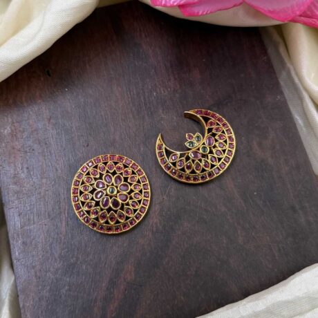 Traditional Floral Ruby with Green Chandran & Suryan Billai - CS01