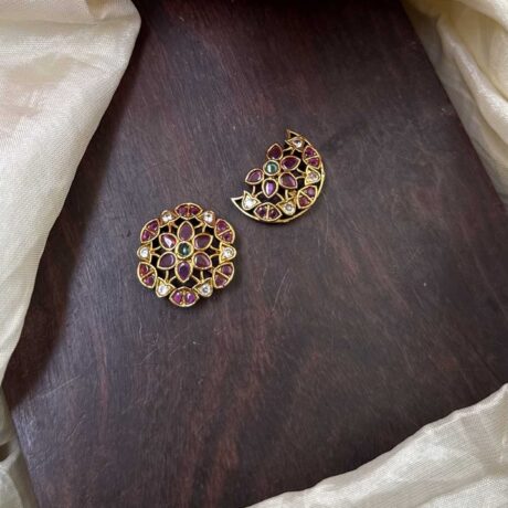 Fancy AD Stone with Ruby Floral Style Chandran & Suryan Billai - CS08