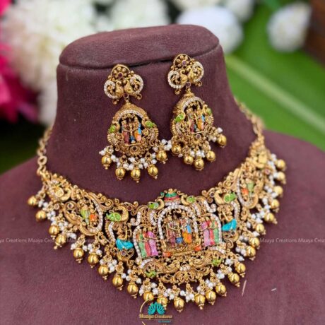 Srinivasa Kalyanam Handpainted Small Chocker - TS22