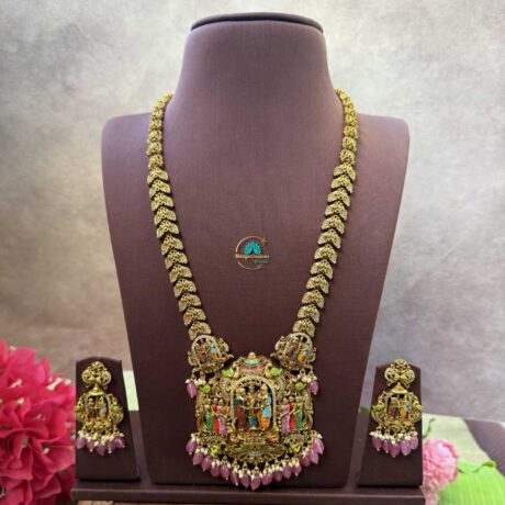 Srinivasa Kalyanam Handpainted Long Haram - TS23