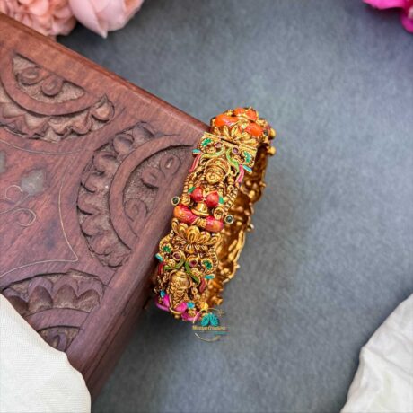 Lakshmi Embossed Hand Painted Kada Bangles - TS32