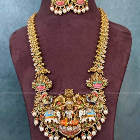 Gaja Lakshmi Temple Haram with Elephant - TS33