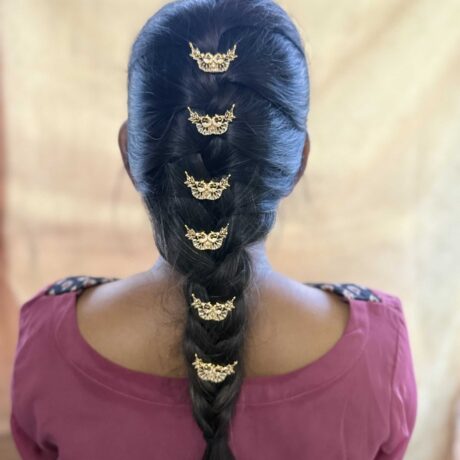 Double Peacock Stone Hair Hooks - HH11