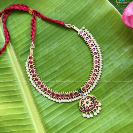 Precious Kemp Gold Short Necklace - PKJ208