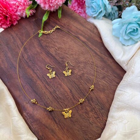 Butterfly Pendant Invisible Neckpiece – IN127