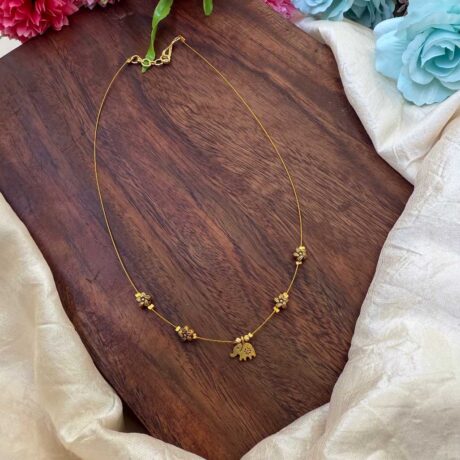 Elephant Pendant Invisible Neckpiece – IN128