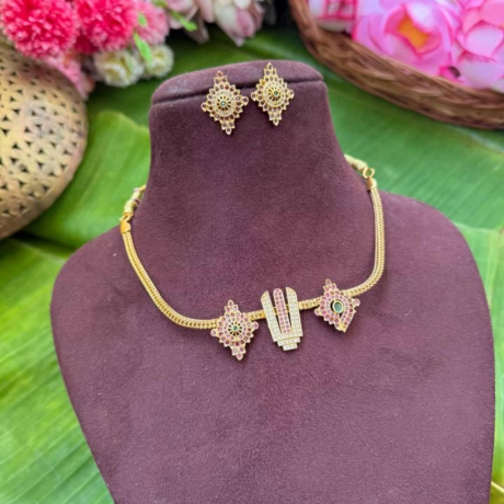 Premium Perumal Face Neckset- IM141