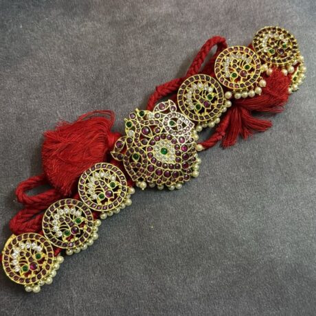Precious Black Stone Kemp Peacock Hipbelt - PKJ195